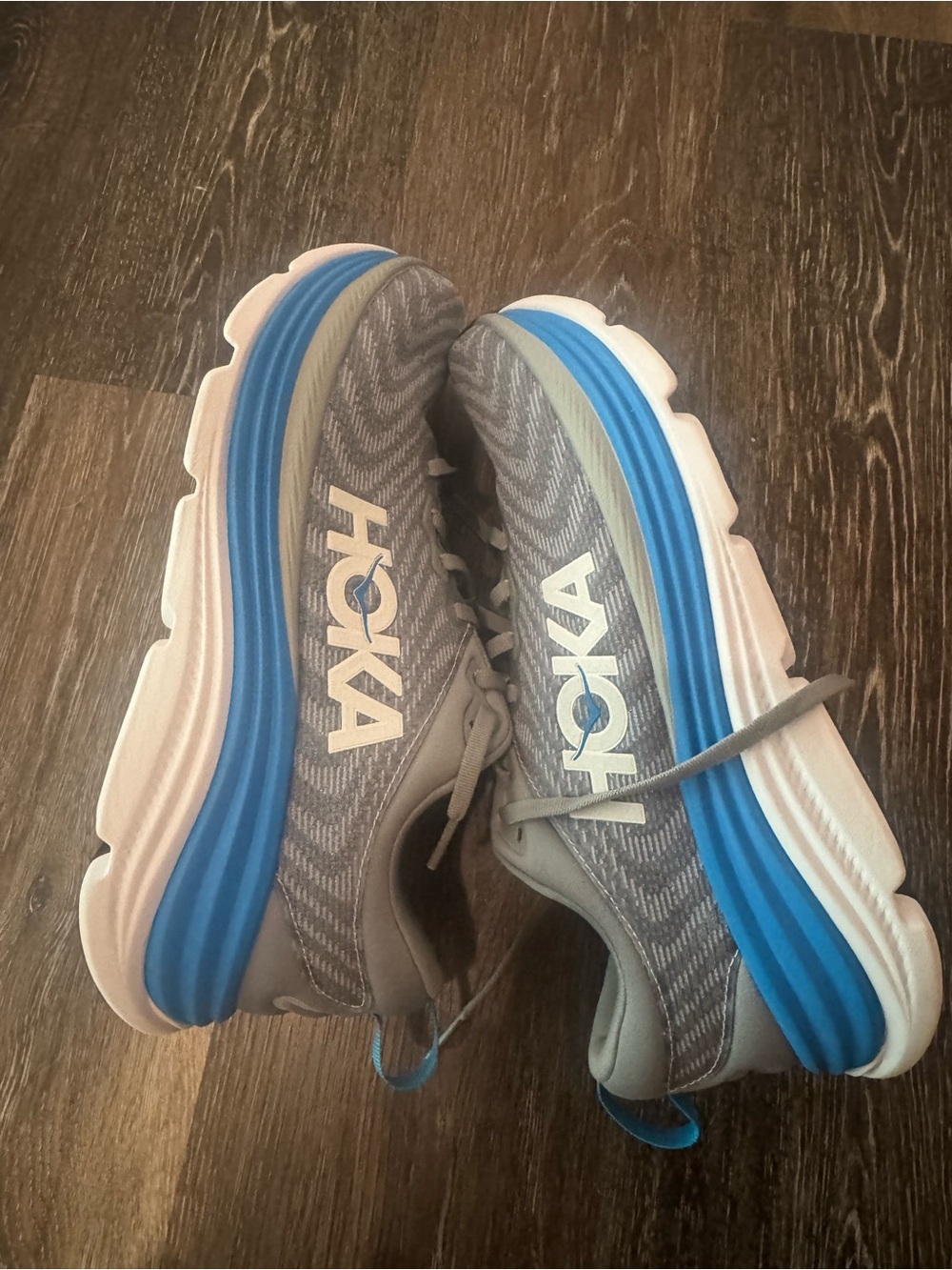 Hoka Gaviota 5 Gray and Blue Athletic Sneakers - Size 9D - NEW